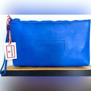 Brand New Hunter xTarget NWT Rare Ltd Edition Athens Blue Zipper Pouch 7.5” x 5”
